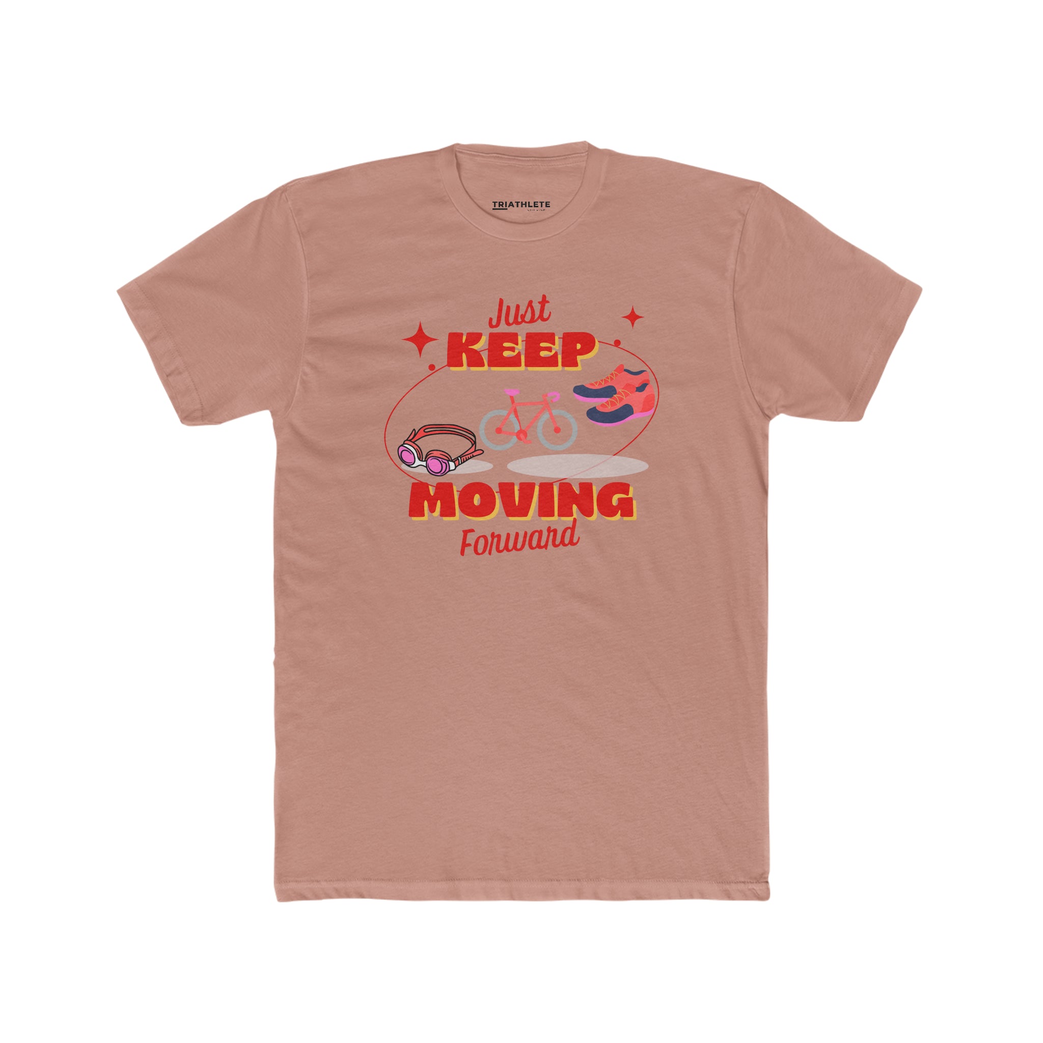 Men's Triathlete Shirt - Just Keep Moving Triathlon T-Shirt